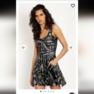 NWT Blackmilk DINO BONES SCOOP SKATER DRESS